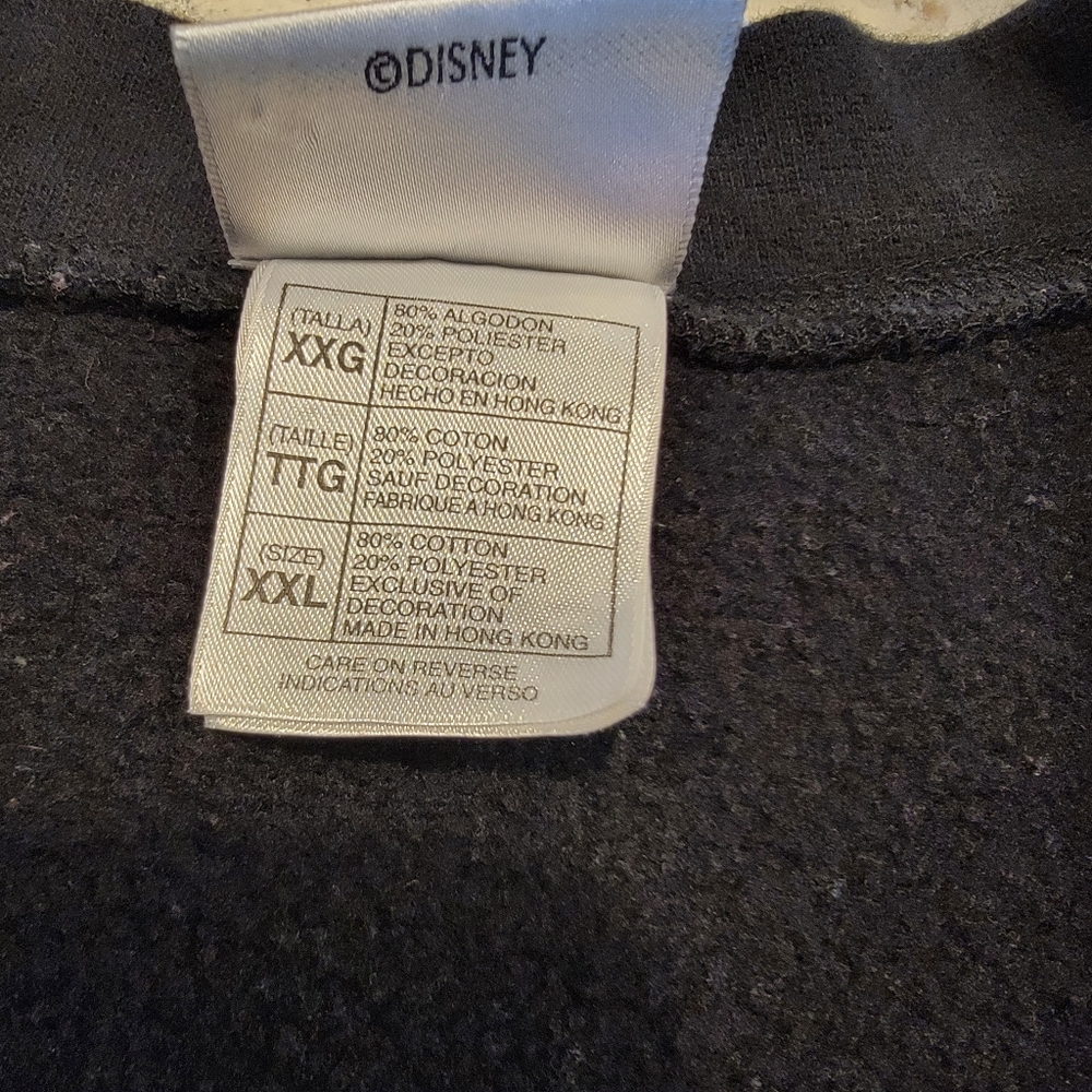 DISNEY‎ Mickey & Minnie Mouse Rhinestone Hearts Sweatshirt XXL - Picture 5 of 10